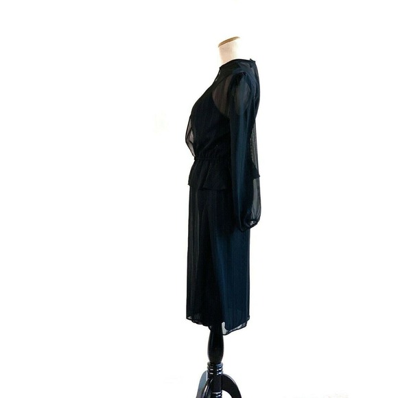 LIZZY & JOHNNY BY LUCERO Sheer Black Halter Dress Jacket Set size 7/8 - Picture 8 of 12